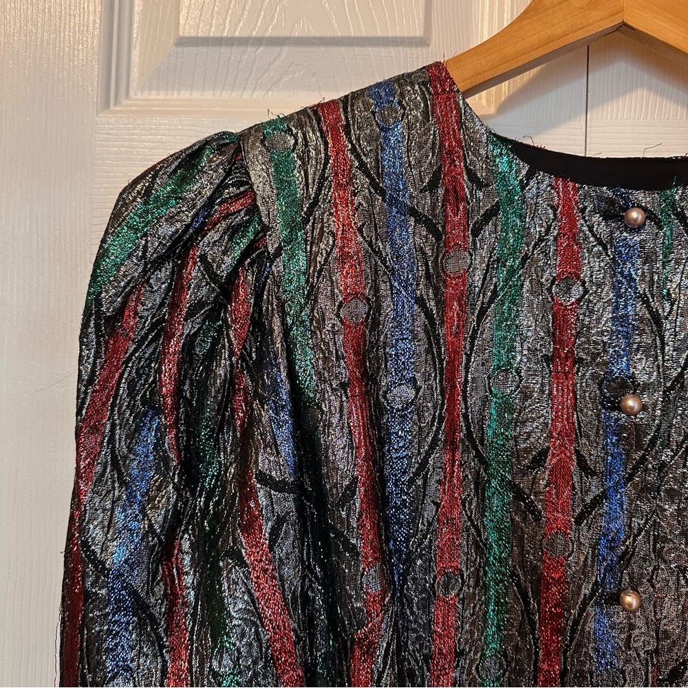 Vintage Sequin Patterned Jacket, Small
